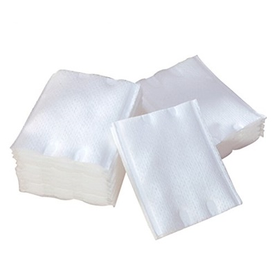 Disposable square cotton facial make up remover pads